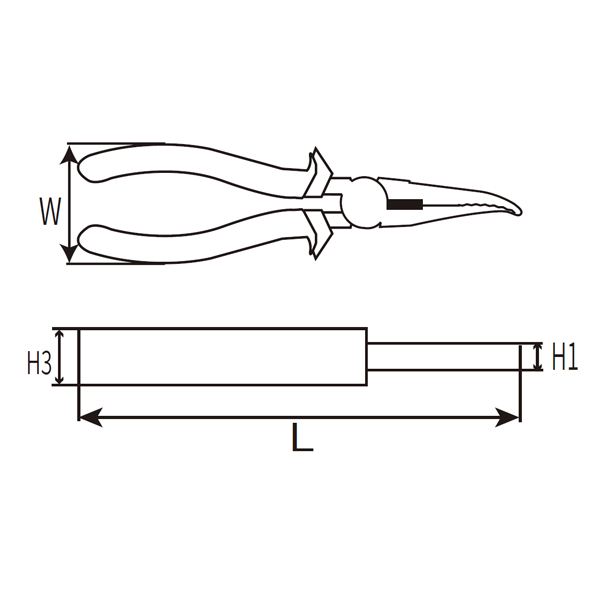 双色VDE绝缘弯嘴钳