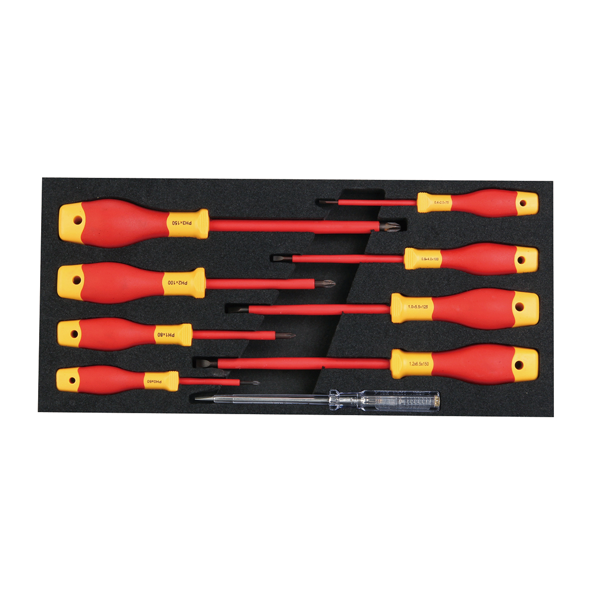9 件绝缘螺丝批组合工具